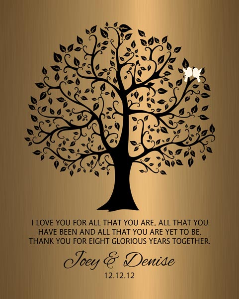 Personalized 8 Year Anniversary Gift Custom Art Proof for Denise T.