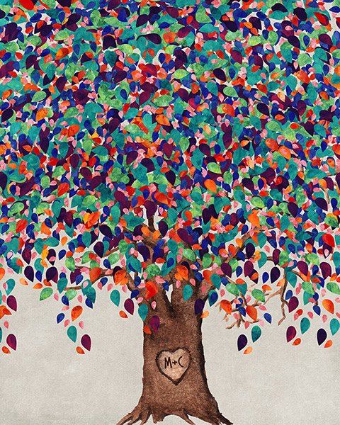 9 Year Anniversary Willow Tree Custom Art – Custom Art Print for Cody B