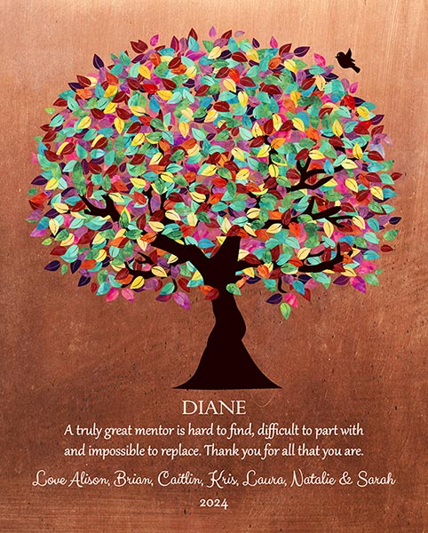 Mentor Gift for Appreciation Retirement Farewell – Custom Art Print for Diane W