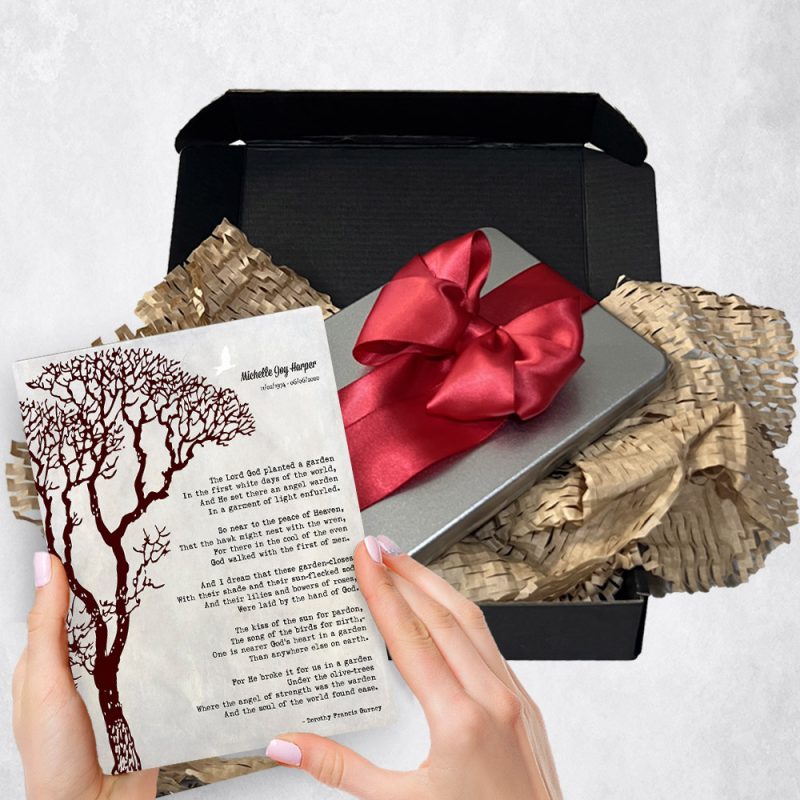 Personalized Gift gift delivery for bereaved family Bare Tree  plaque for a unique and permanent flower delivery alternative. Condolence Gift gift delivery.