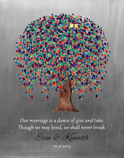 Tin Anniversary Willow Tree – Custom Art Print for Erin R