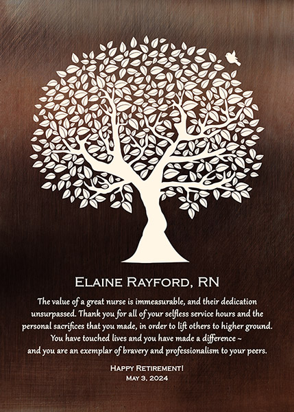 Retirement Gift for Nurse Recognition of Employment – Custom Art Print for Jen J