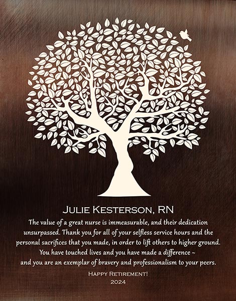 Nurse Retirement Plaque Farewell Sendoff Gift from Staff – Custom Art Print for Jennifer S