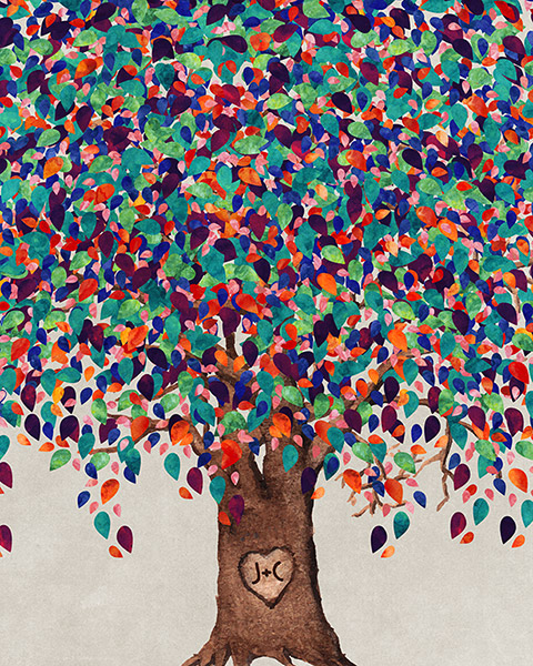 Willow Anniversary Tree Art – Custom Art Print for Joey L