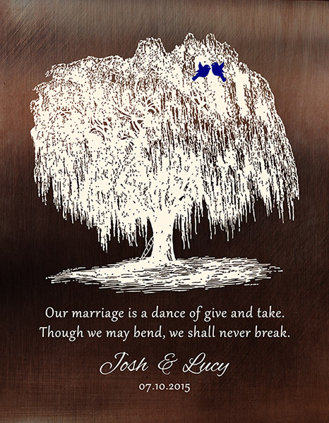 Willow Tree Anniversary Gift for 9 Year Anniversary Gift for WIfe – Custom Art Print for Josh W – EXPEDITE