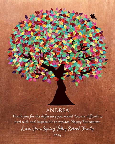 Thank You for the Difference You Made Mentor Retirement – Custom Art Print for Laura F