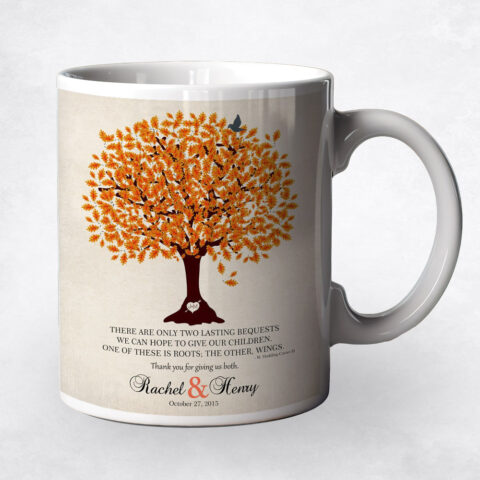 Orange Oak Tree wedding Coffee Mug M-1101