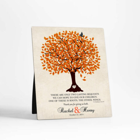 Oak Tree wedding  Desktop Plaque Gift for parents D-1101