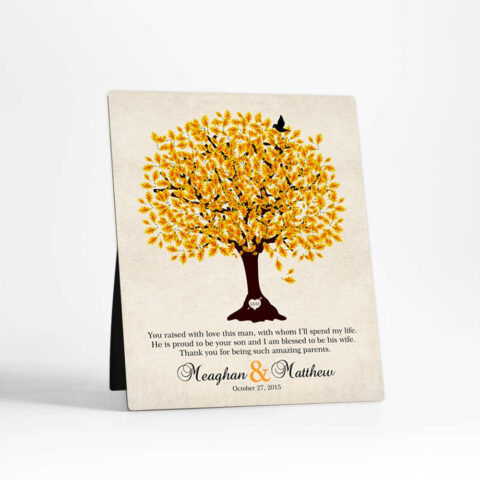 Oak Tree wedding  Desktop Plaque Gift for mother of the groom D-1102