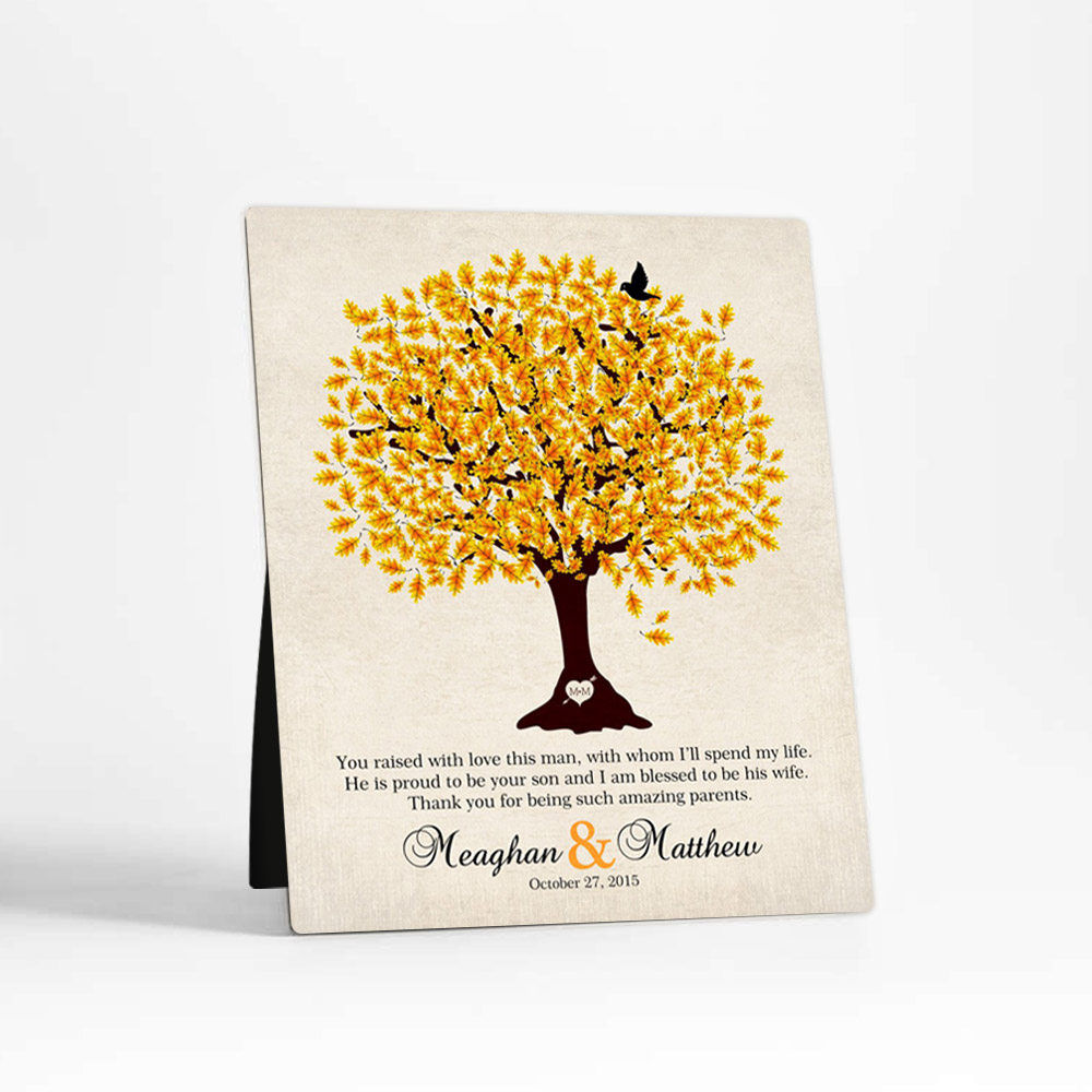 Single image of Oak Tree wedding  Desktop Plaque