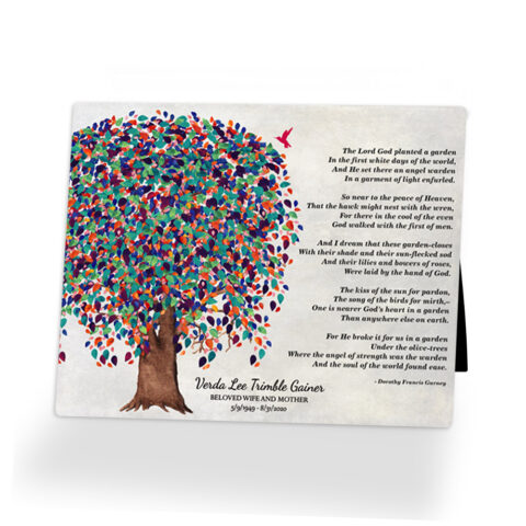 Oak Tree Gift  Desktop Plaque Gift for bereaved family D-1103