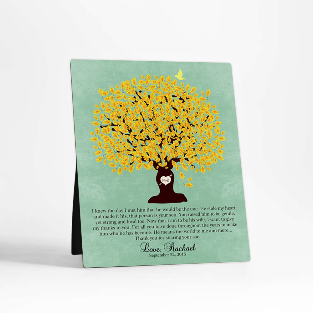 Single image of Oak Tree wedding  Desktop Plaque