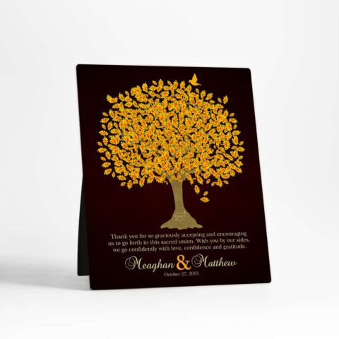 Oak Tree wedding  Desktop Plaque Gift for mother of the groom D-1105