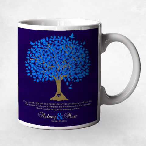 Blue Oak Tree wedding Coffee Mug M-1106