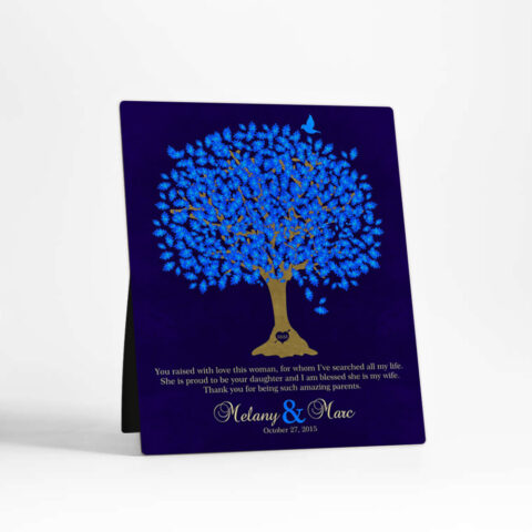 Oak Tree wedding  Desktop Plaque Gift for mother of the bride D-1106