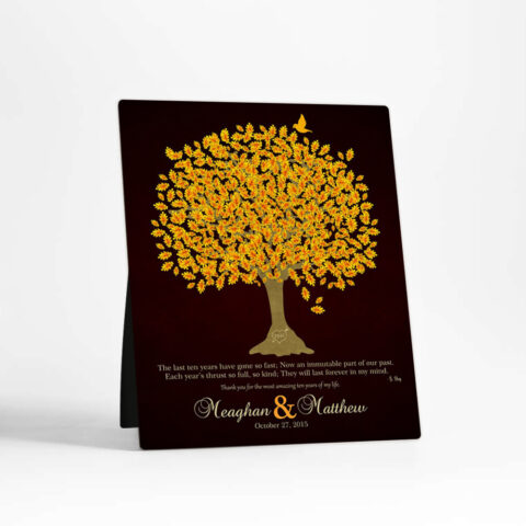 Oak Tree anniversary  Desktop Plaque Gift for couple D-1108