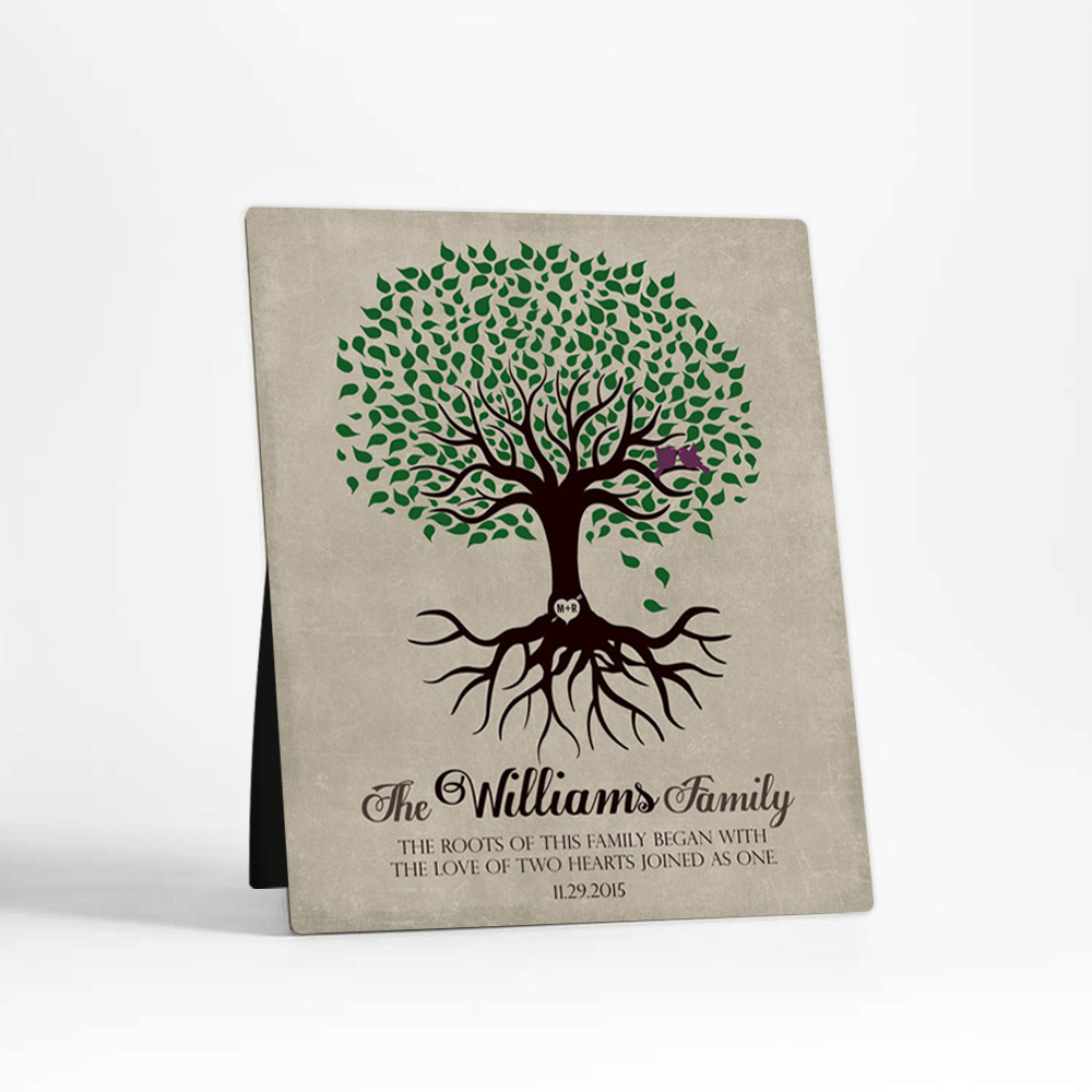 Single image of Rooted Tree anniversary  Desktop Plaque