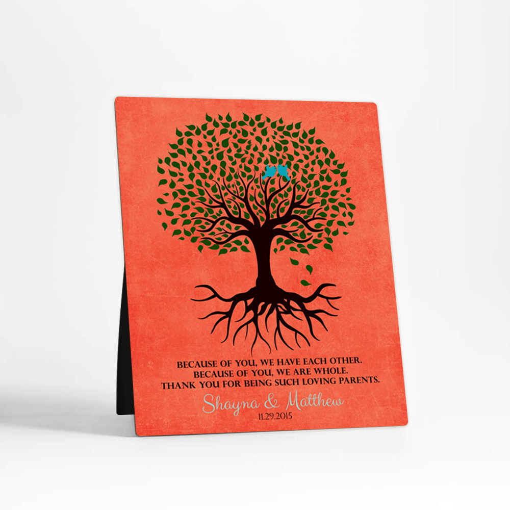 Single image of Rooted Tree wedding  Desktop Plaque