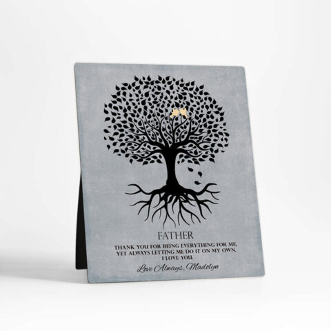 Rooted Tree Father’s Day  Desktop Plaque Gift for dad D-1113