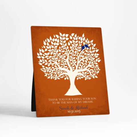 Silhouette Tree wedding  Desktop Plaque Gift for mother of the groom D-1114