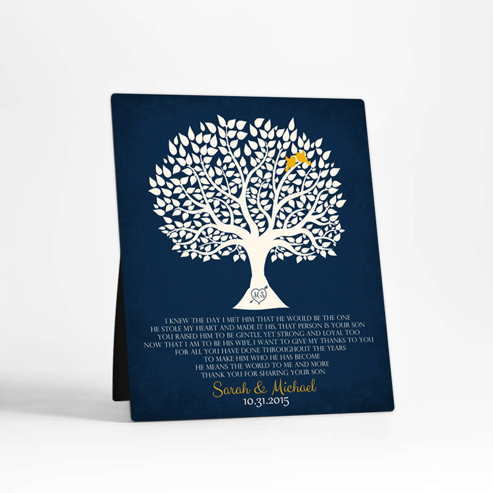 Single image of Silhouette Tree wedding  Desktop Plaque