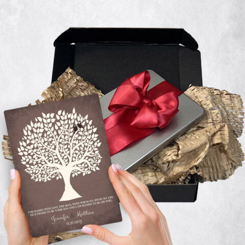 wedding Gift Delivery for mother of the groom Silhouette Tree  Plaque TOY-1116