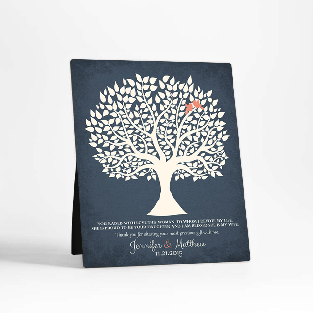 Single image of Silhouette Tree wedding  Desktop Plaque