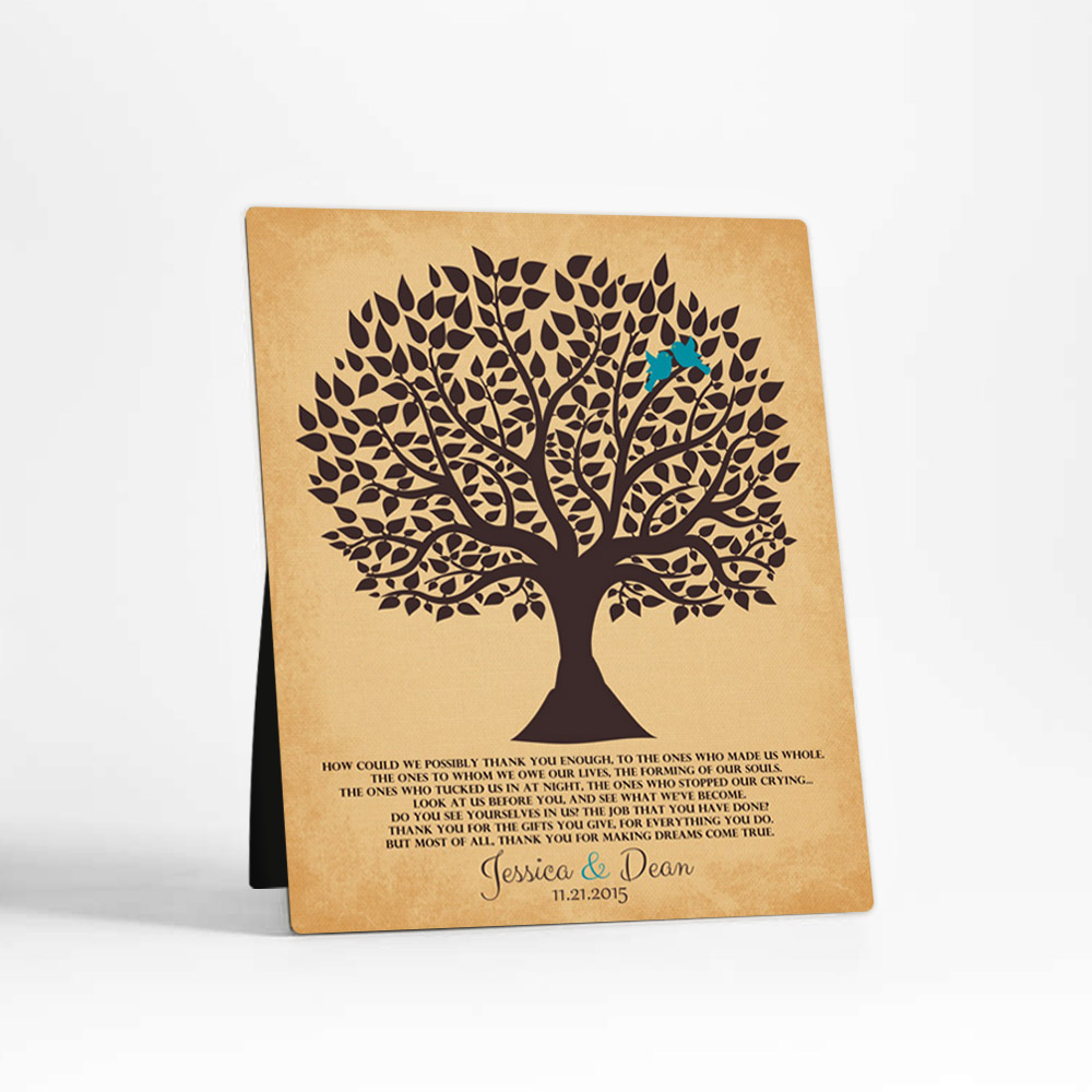 Single image of Silhouette Tree wedding  Desktop Plaque