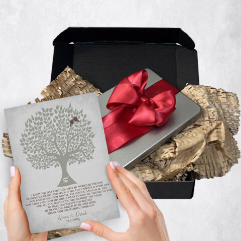 wedding Gift Delivery for mother of the groom Silhouette Tree  Plaque TOY-1120