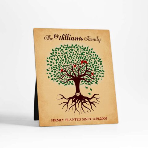 Rooted Tree wedding  Desktop Plaque Gift for couple D-1128