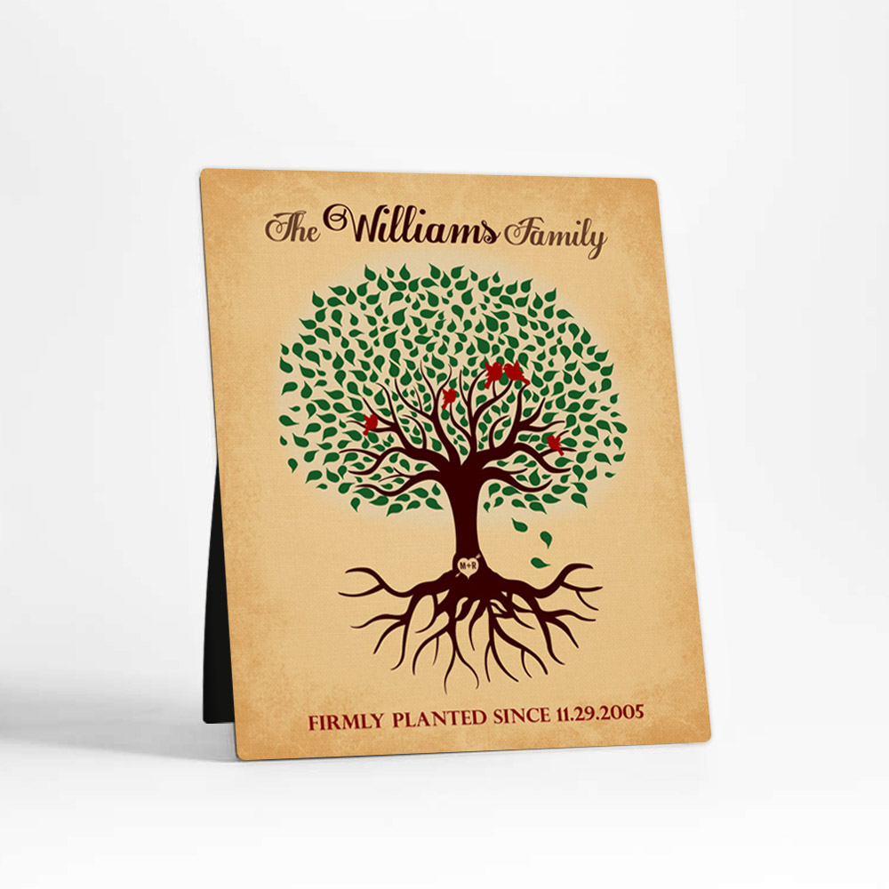 Single image of Rooted Tree wedding  Desktop Plaque