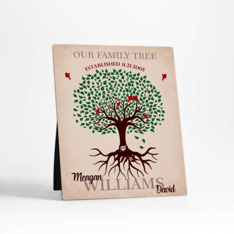 Rooted Tree anniversary  Desktop Plaque Gift for couple D-1129