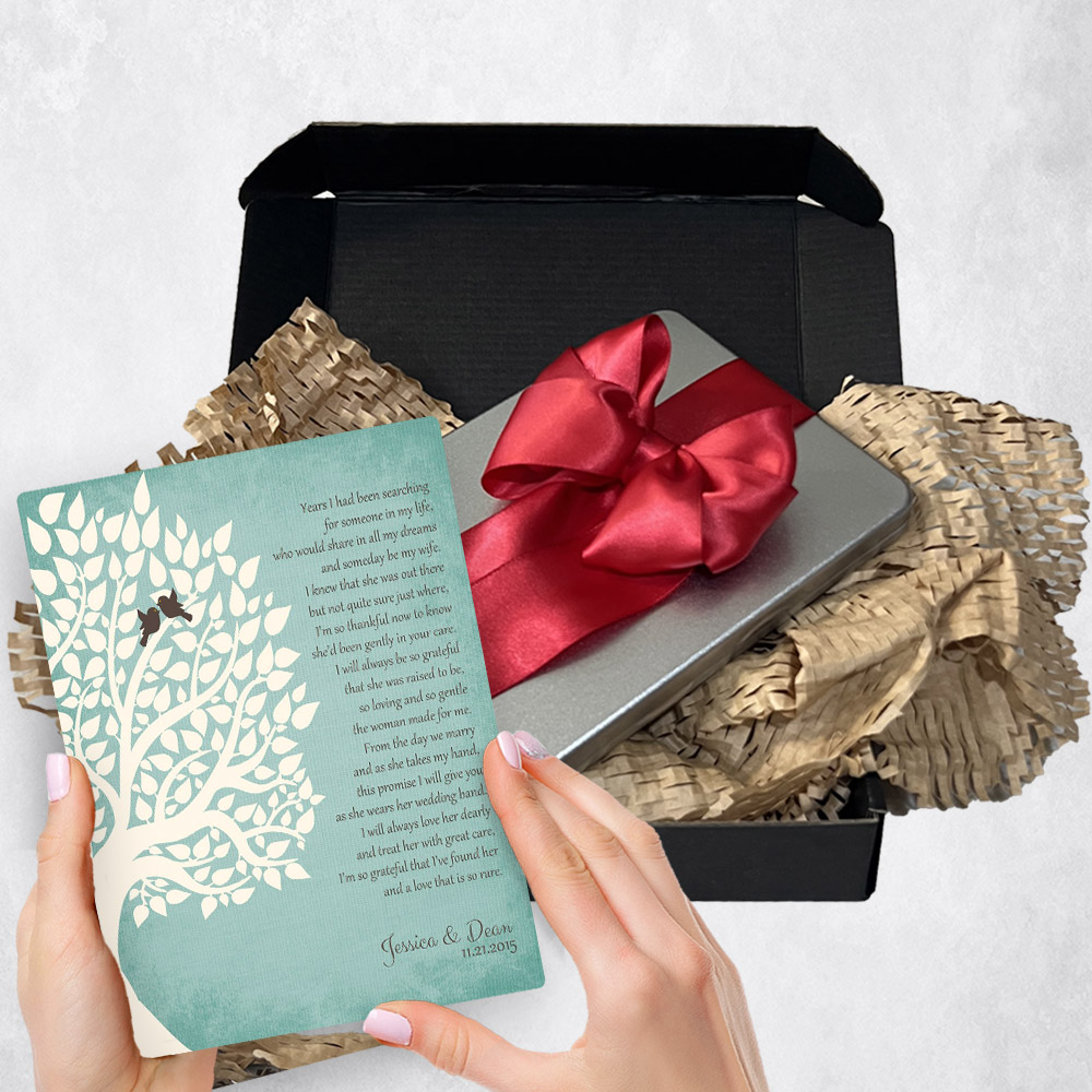 Personalized wedding gift delivery for mother of the bride Silhouette Tree  plaque for a unique and permanent flower delivery alternative. wedding gift delivery.