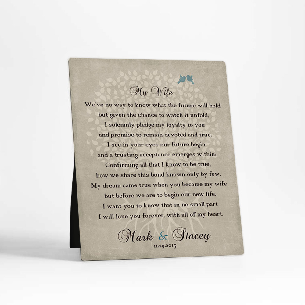 Single image of Rooted Tree wedding  Desktop Plaque