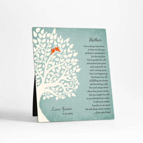 Silhouette Tree wedding  Desktop Plaque Gift for mother D-1139