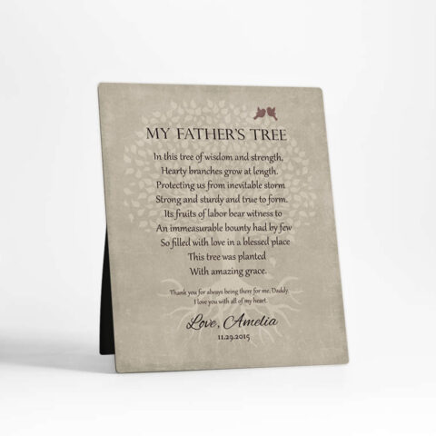 Rooted Tree Father’s Day  Desktop Plaque Gift for dad D-1141