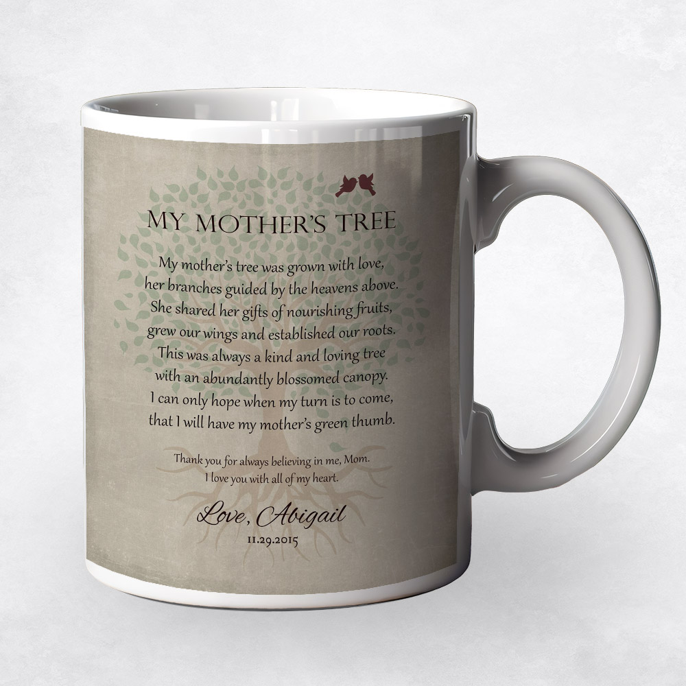 Closeup image of My Father's Tree  Mother's Day Coffee Mug M-1142