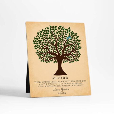 Silhouette Tree wedding  Desktop Plaque Gift for mother D-1143