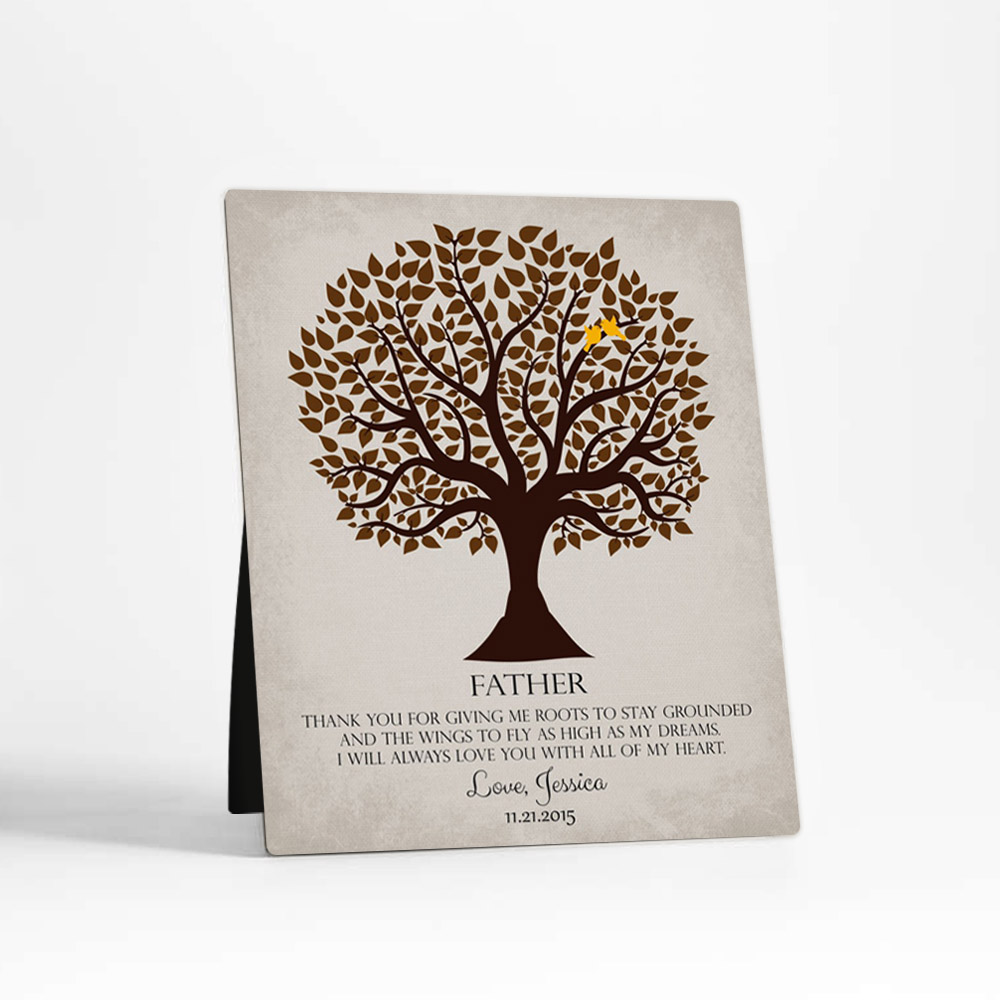 Single image of Silhouette Tree wedding  Desktop Plaque