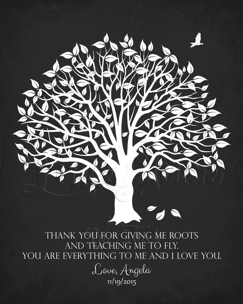 White Magnolia Gratitude Tree Quote on Black Distressed Linen wedding Wall Plaque LTC-1152