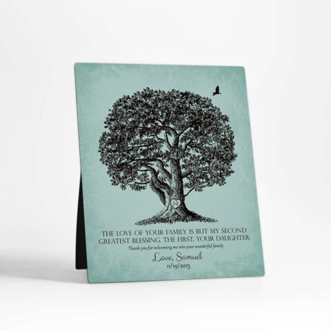 Oak Tree wedding  Desktop Plaque Gift for mother of the bride D-1158