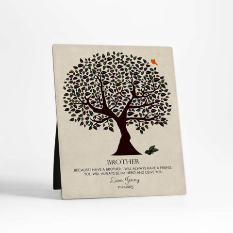 Olive Tree wedding  Desktop Plaque Gift for brother D-1162