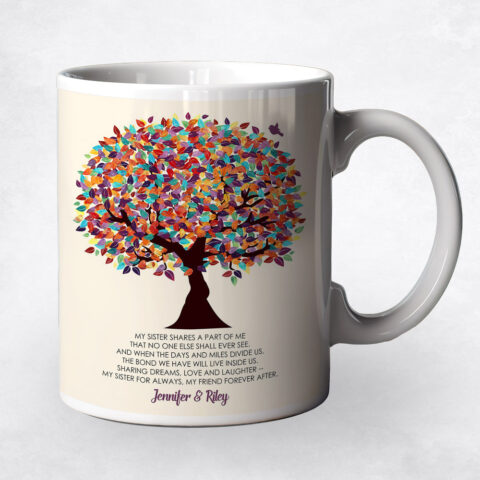 Colorful Tree My Sister Poem wedding Coffee Mug M-1166