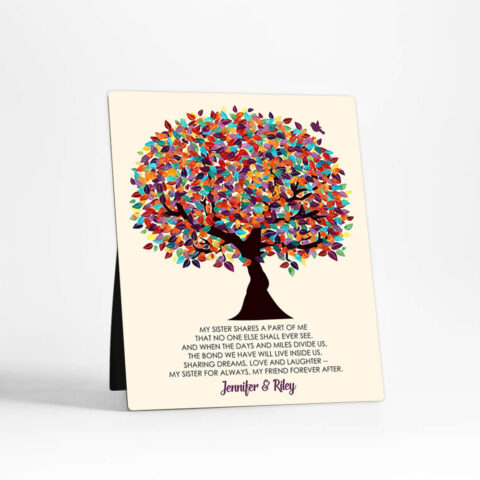 Spring Tree wedding  Desktop Plaque Gift for sister D-1166