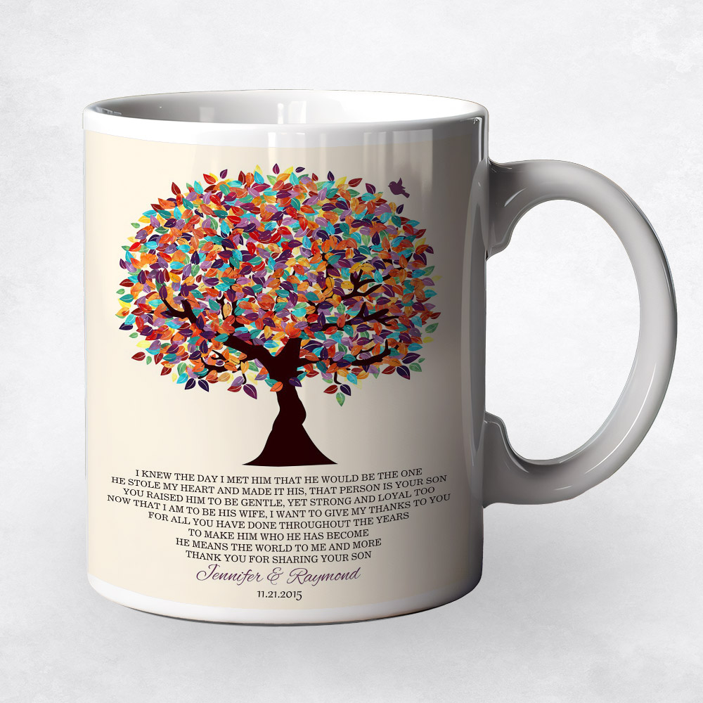 Closeup image of Colorful Spring Tree  wedding Coffee Mug M-1167