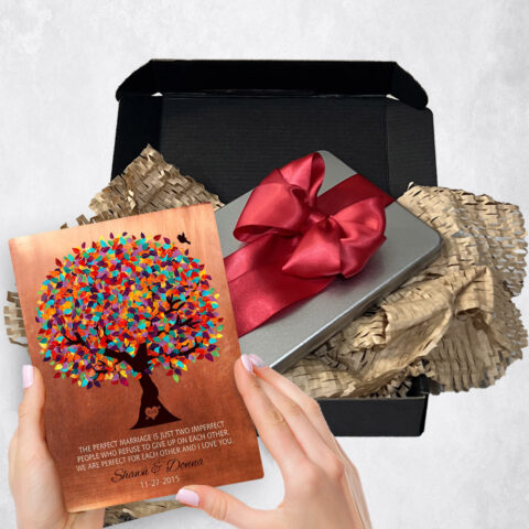 7th anniversary Gift Delivery for couple, husband or wife Spring Tree Copper  Plaque TOY-1171