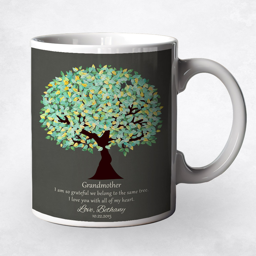 Closeup image of Green Tree  family appreciation Coffee Mug M-1185