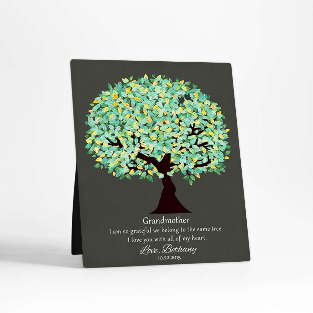 Single image of Green Tree family appreciation  Desktop Plaque