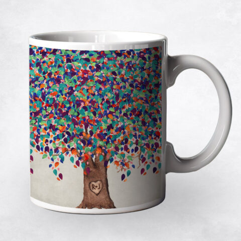 Watercolor Willow Tree Closeup anniversary Coffee Mug M-1199