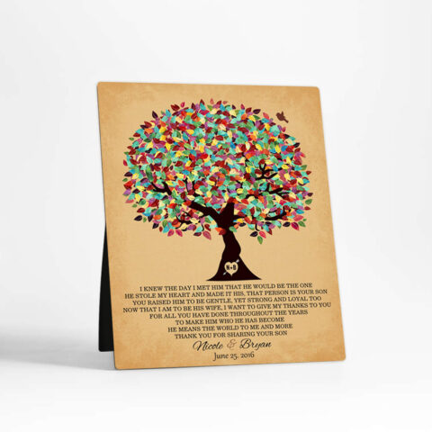 Summer Tree wedding  Desktop Plaque Gift for mother of the groom D-1203